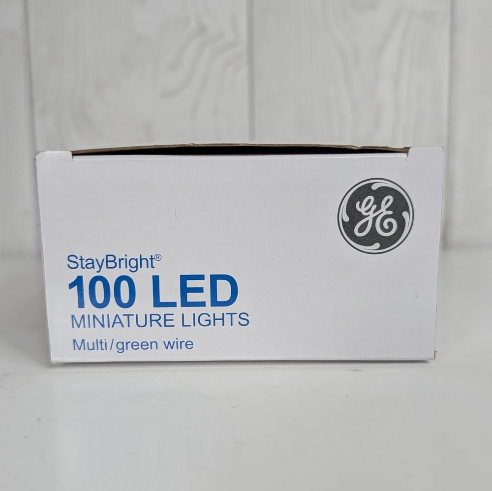 Mini LED Colored Lights String Of 100 StayBright GE Christmas lights New 24.7 Ft